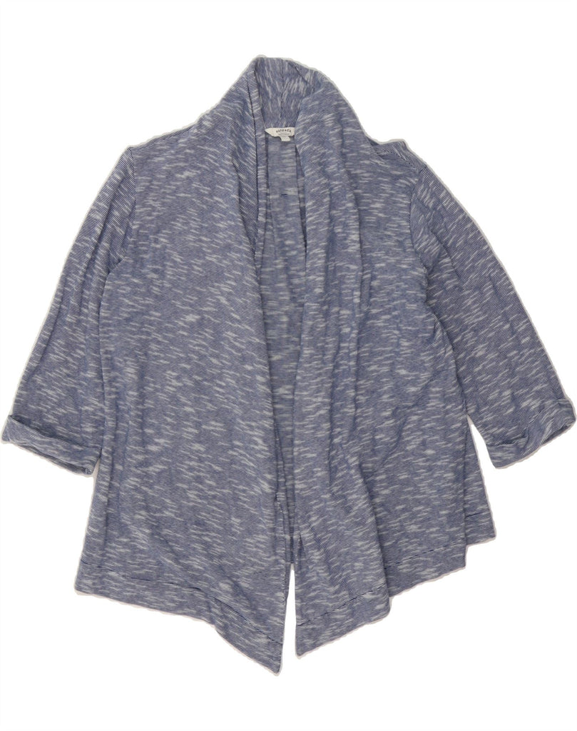 FAT FACE Womens 3/4 Sleeve Cardigan Sweater UK 12 Medium  Blue Flecked Vintage Fat Face and Second-Hand Fat Face from Messina Hembry 