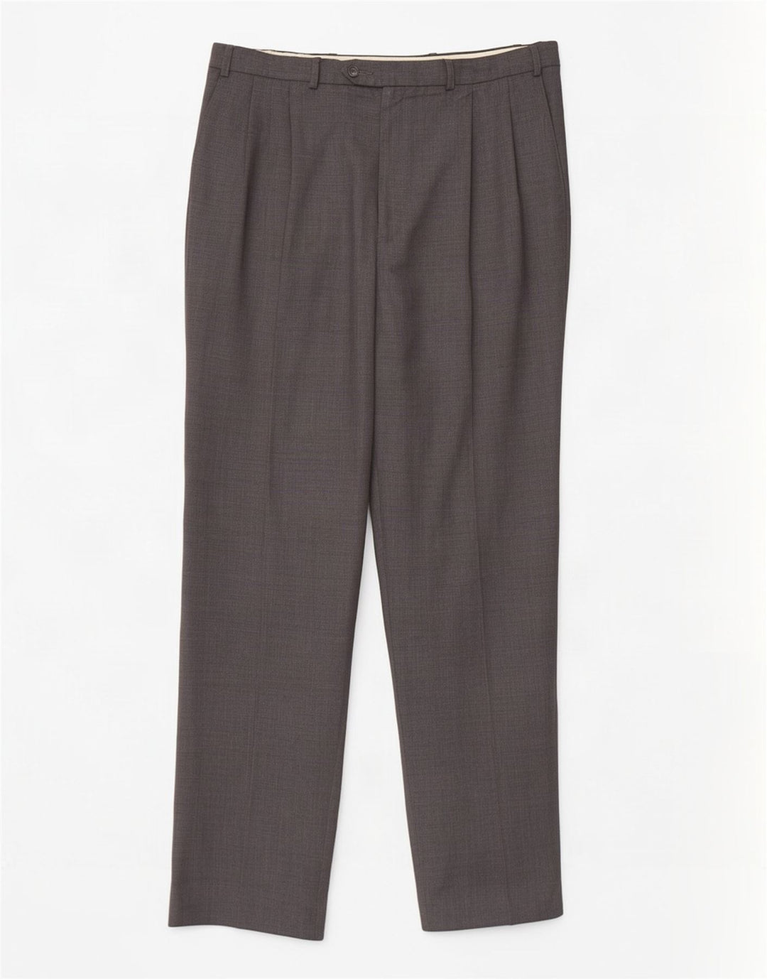 Pantaloni da abito con pegging da uomo Marks & Spencer W38 L33 lana grigia