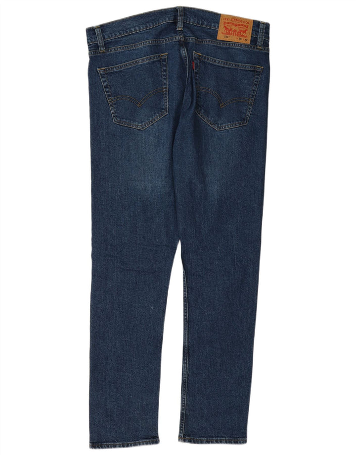 Levi's Uomo 511 Slim Jeans W36 L32 Cotone Blu