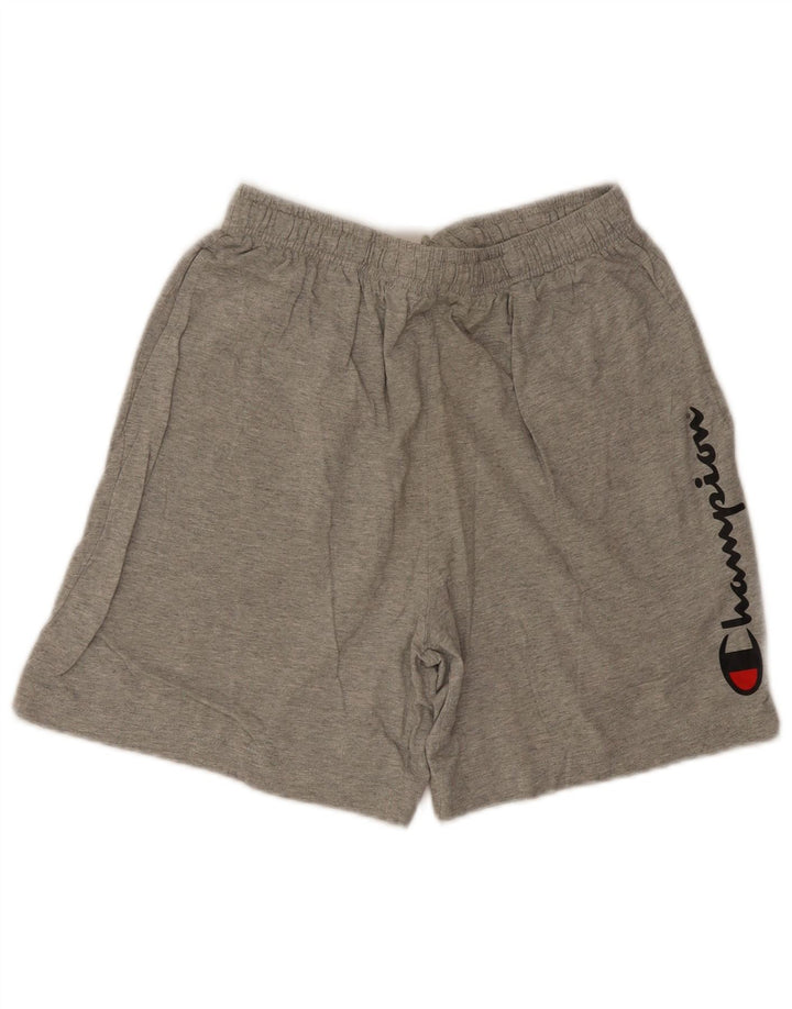 Pantaloncini sportivi grafici da uomo Champion in cotone grigio medio
