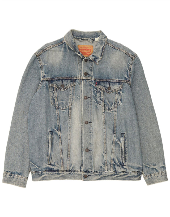 Giacca di jeans da uomo Levi's UK 42 XL cotone blu