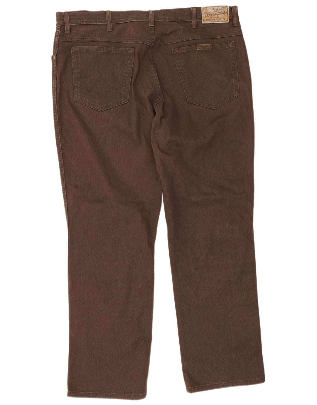 Jeans dritti da uomo Wrangler vestibilità regolare W40 L30 cotone marrone