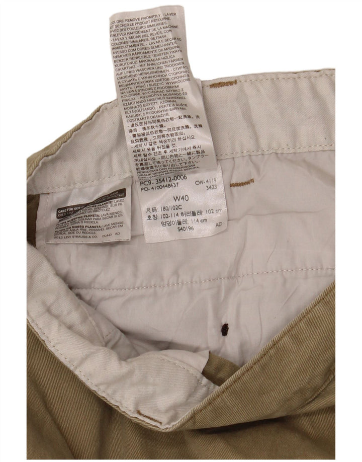 DOCKERS Pantaloncini chino da uomo W40 XL in cotone beige