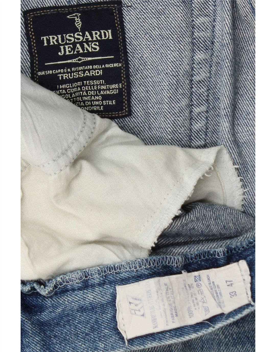 Jeans TRUSSARDI Donna Tapered W33 L30 Blu Cotone