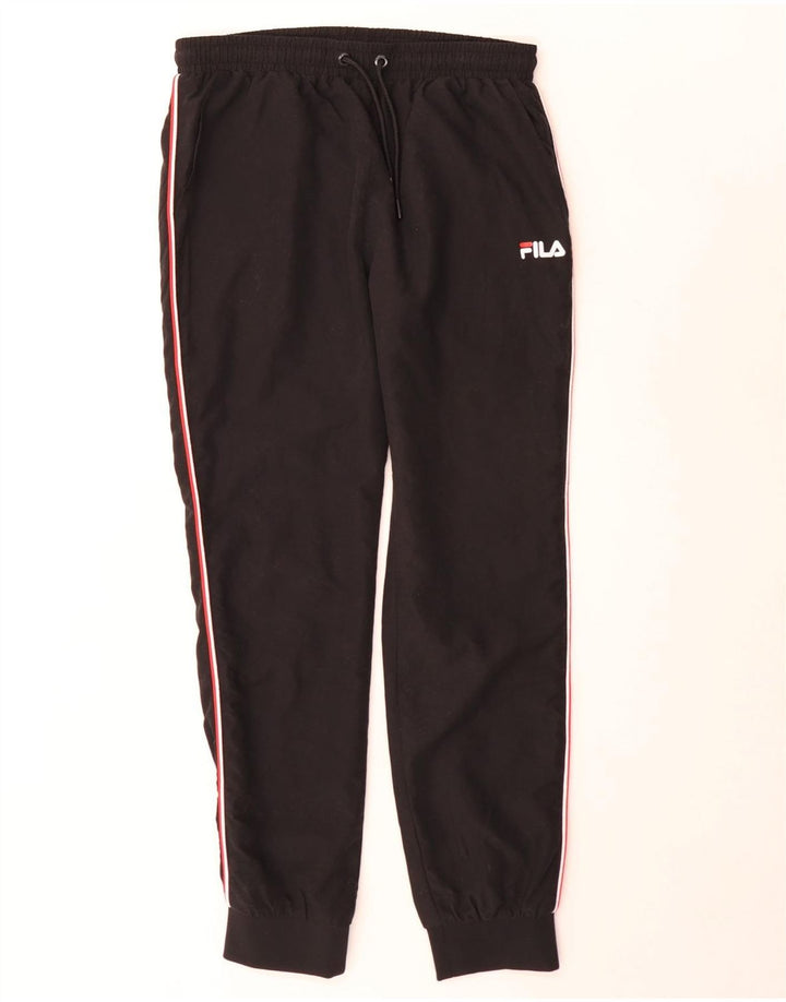Pantaloni da tuta da uomo Fila Joggers piccoli in poliestere nero