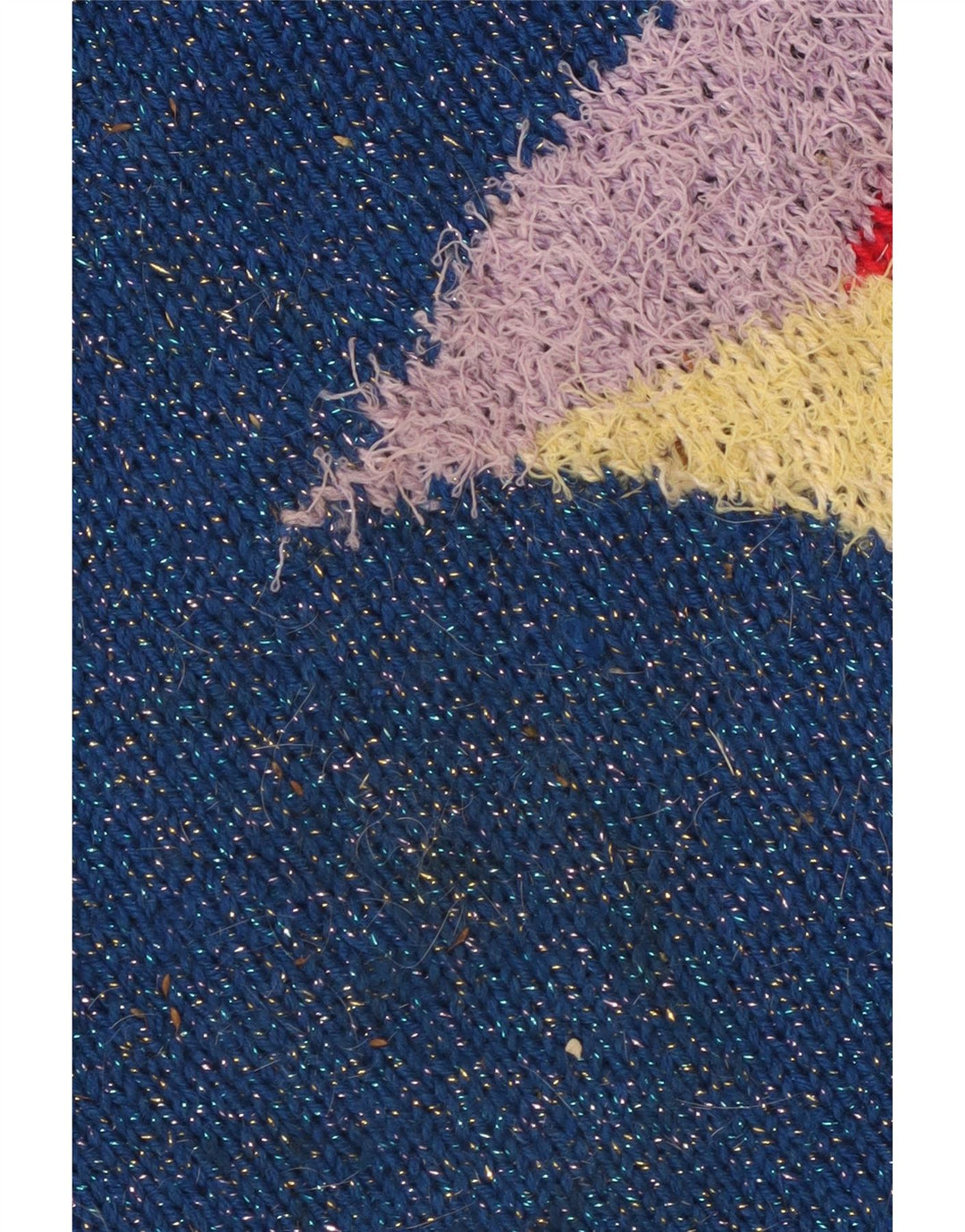 Maglione maglione collo alto da donna VINTAGE UK 14 Large Blue Colourblock