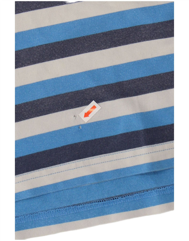 PUMA Mens Polo Shirt Medium Blue Striped