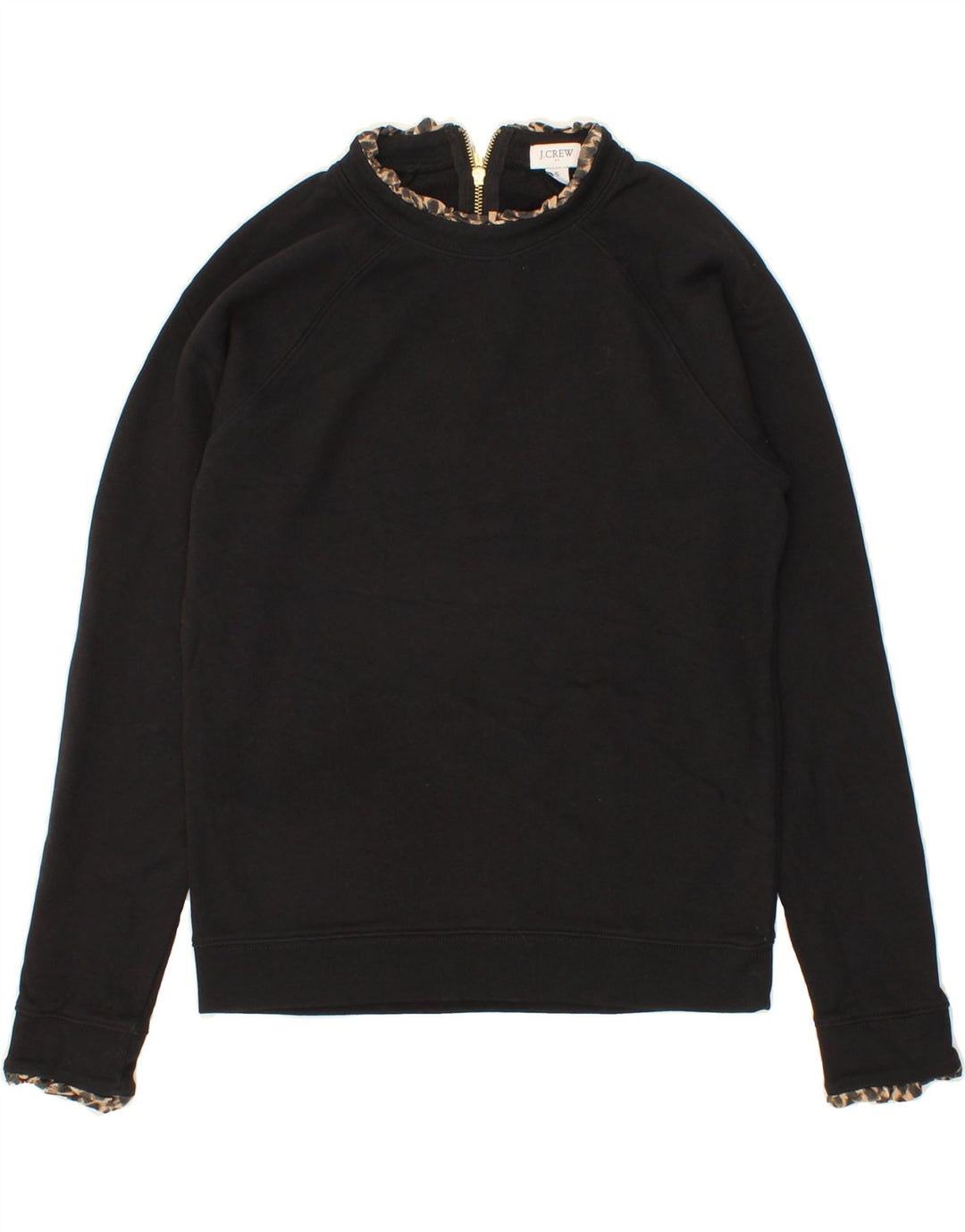 J. CREW Womens Sweatshirt Jumper UK 10 Small Black Cotton Vintage J. Crew and Second-Hand J. Crew from Messina Hembry 