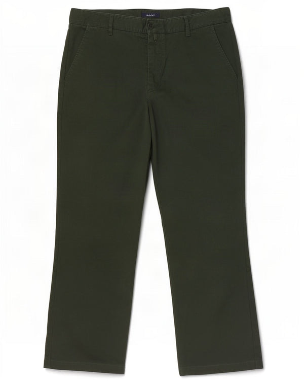 Gant Pantaloni chino vestibilità regolare New Haven da uomo W38 L29 cotone verde