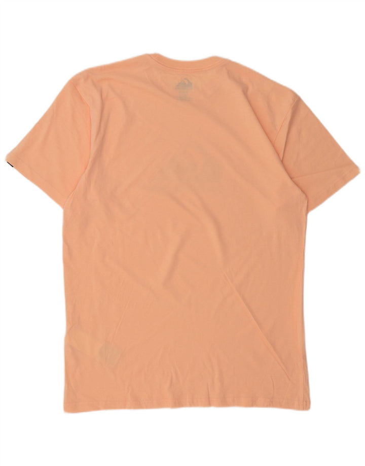 QUIKSILVER T-shirt grafica da uomo con vestibilità regolare, top in cotone rosa medio