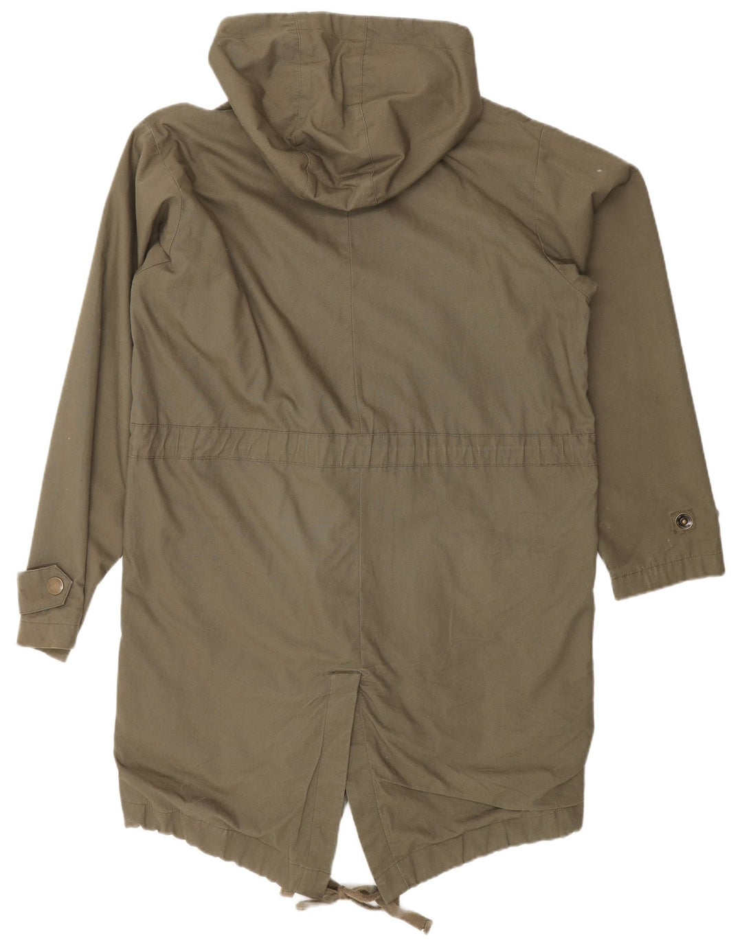 Giacca Parka con cappuccio da donna Toast UK 12 Medium Khaki Cotton Army