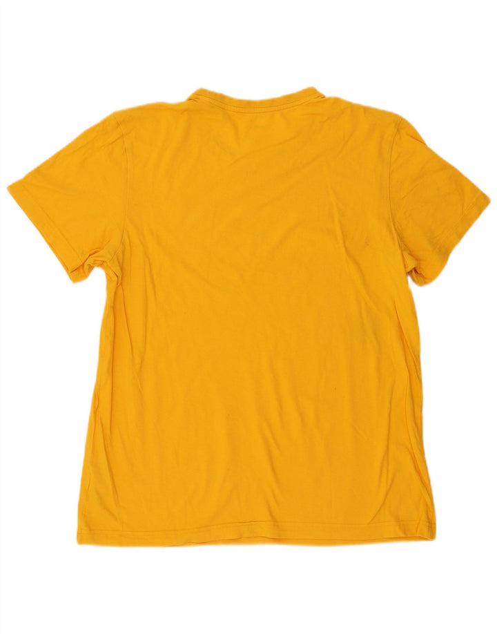 T-shirt grafica da uomo Adidas Top grande in cotone giallo