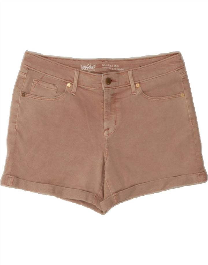 MOSSIMO Womens Mid Rise Denim Shorts US 10 Large W32 Pink Cotton Vintage Mossimo and Second-Hand Mossimo from Messina Hembry 