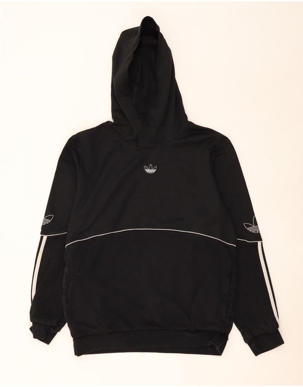 Felpa con cappuccio grafica da uomo ADIDAS, cotone nero medio