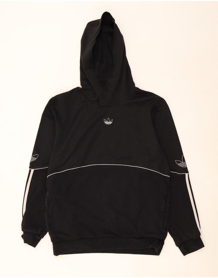 Felpa con cappuccio grafica da uomo ADIDAS, cotone nero medio