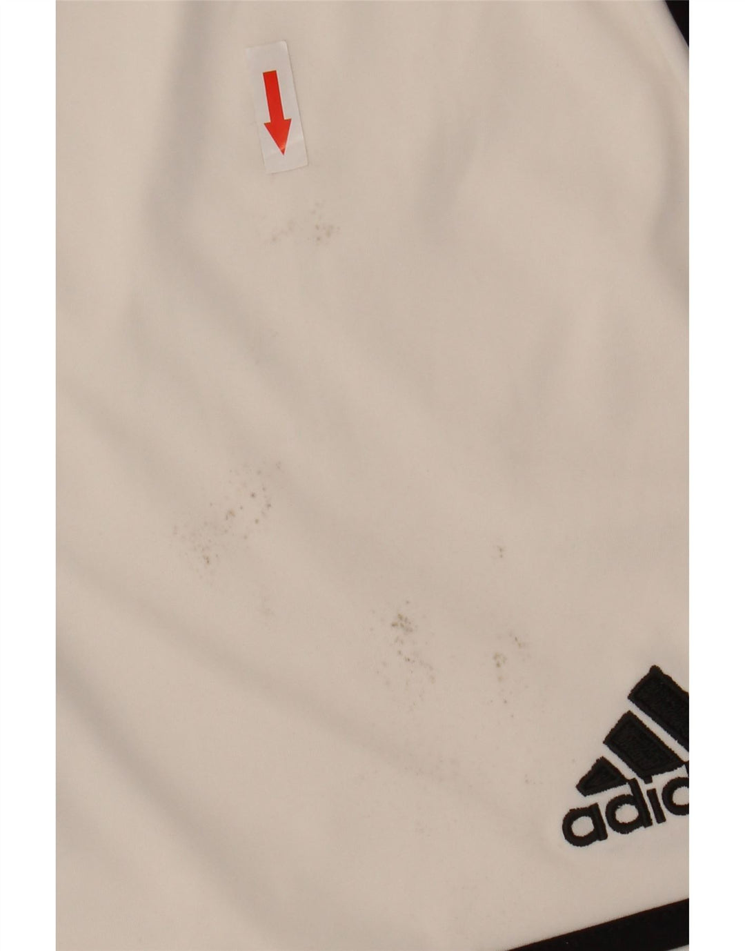 Pantaloncini sportivi da uomo Adidas piccoli in poliestere bianco