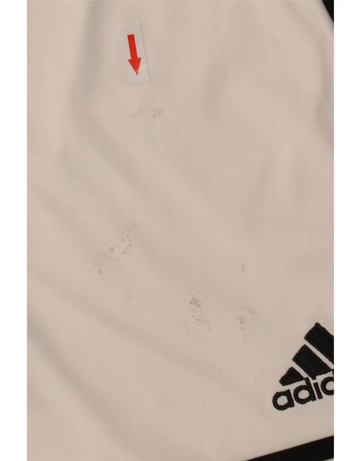 Pantaloncini sportivi da uomo Adidas piccoli in poliestere bianco