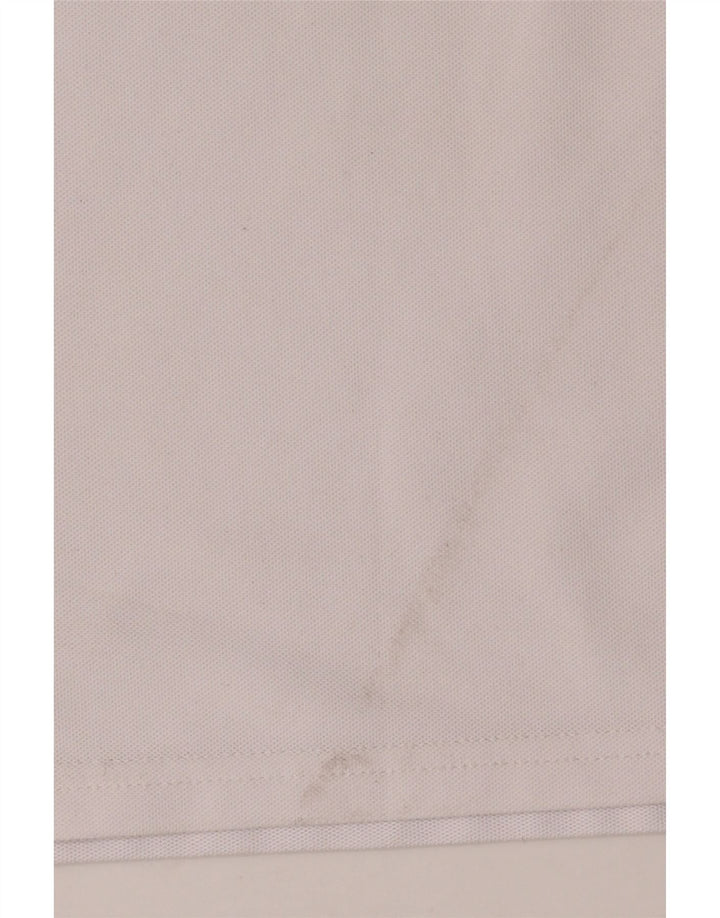 Polo da uomo Calvin Klein grande in poliestere color block bianco