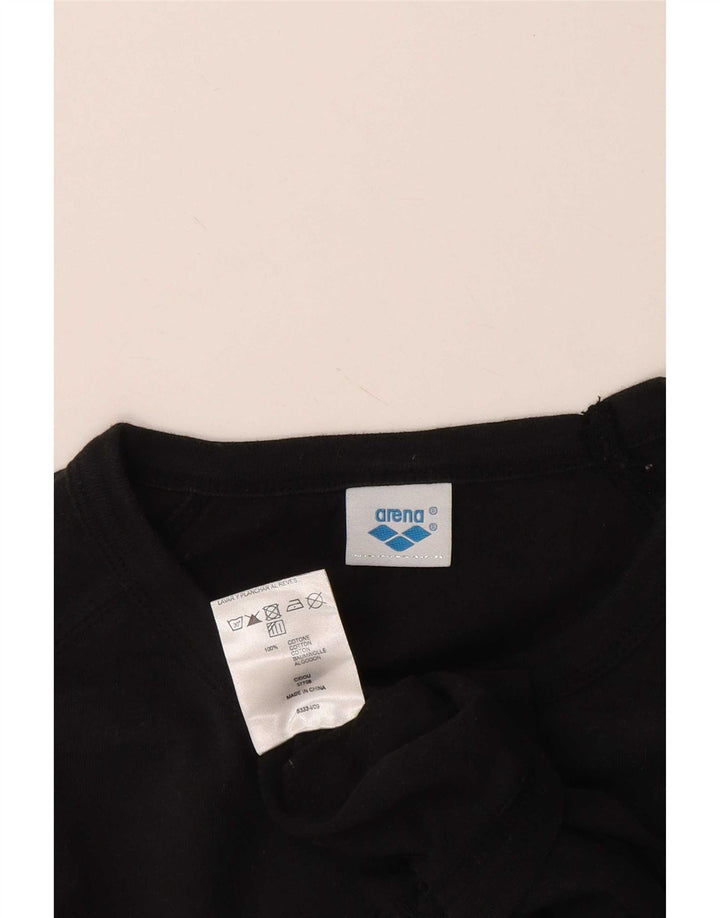 T-shirt grafica da uomo Arena Top in cotone nero medio