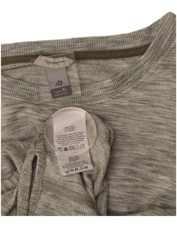 Felpa da donna EDDIE BAUER UK 18 XL Modale chiazzato grigio