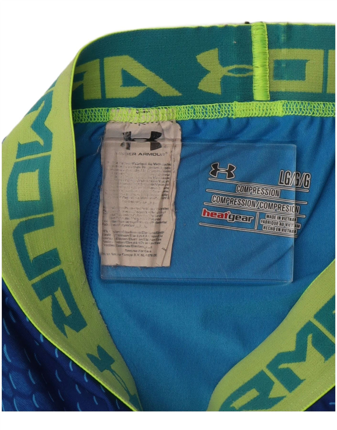 Leggings grafici da donna UNDER ARMOUR Heat Gear UK 14 Large Blue geometrico