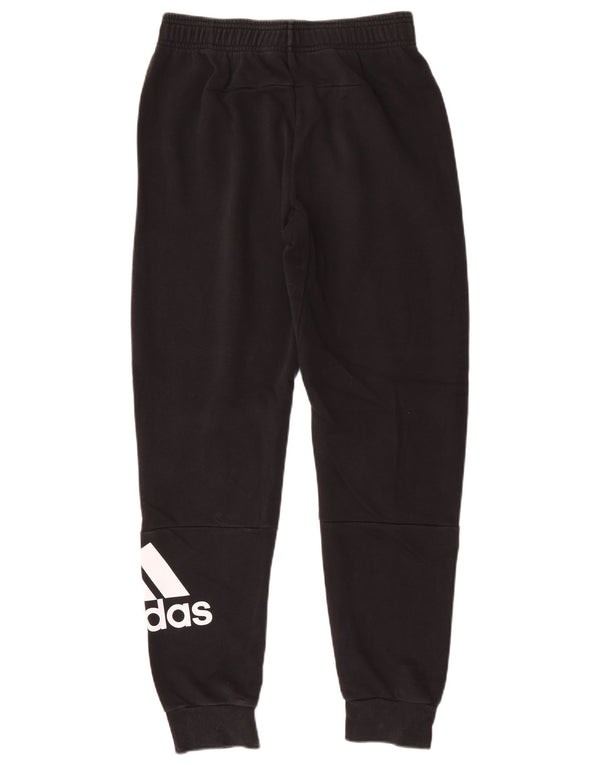 Pantaloni da tuta con grafica Adidas da ragazzo, pantaloni da jogging, 13-14 anni, cotone nero