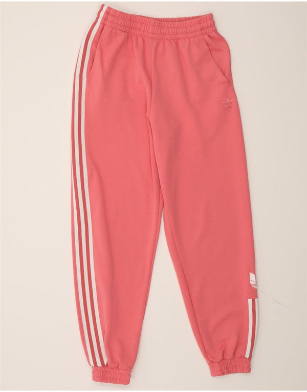 Adidas Pantaloni da tuta con grafica da donna Joggers UK 8 Small Rosa Sport
