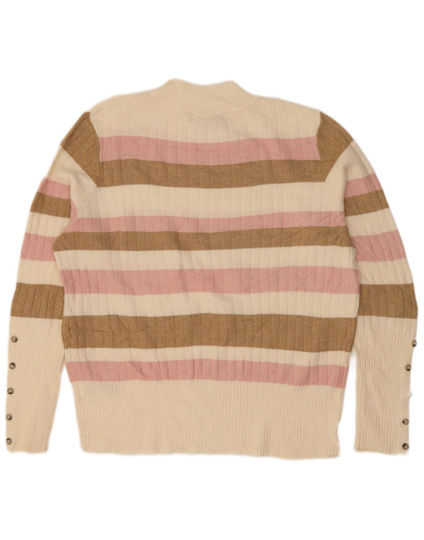 Maglione maglione a collo alto da donna Marks & Spencer UK 16 grande multicolore