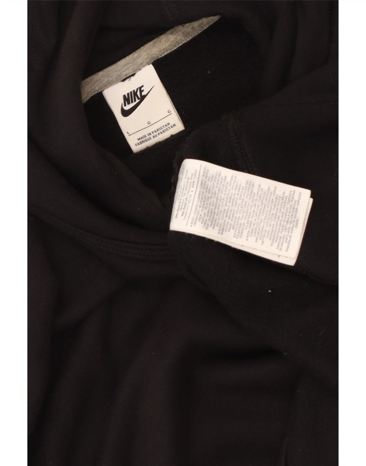 Felpa con cappuccio da uomo NIKE grande in cotone nero