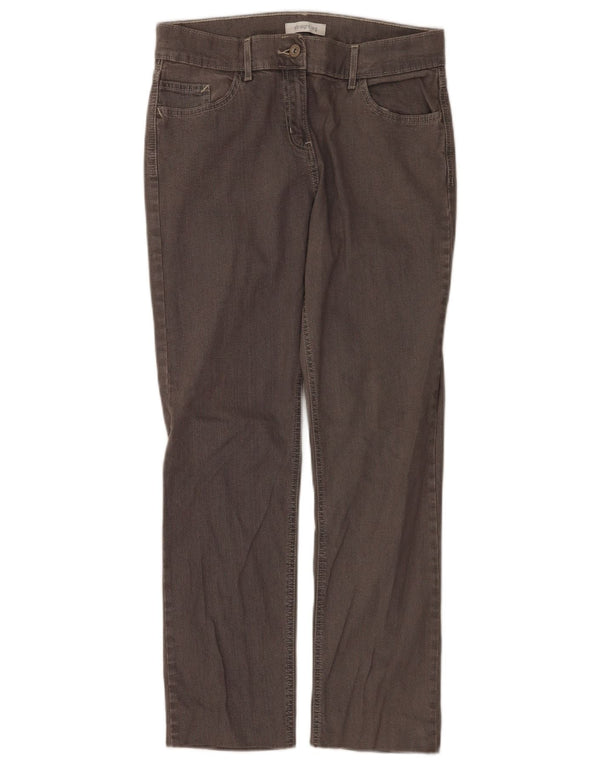 Jeans dritti da donna Marks & Spencer UK 12 medio W30 L28 cotone grigio