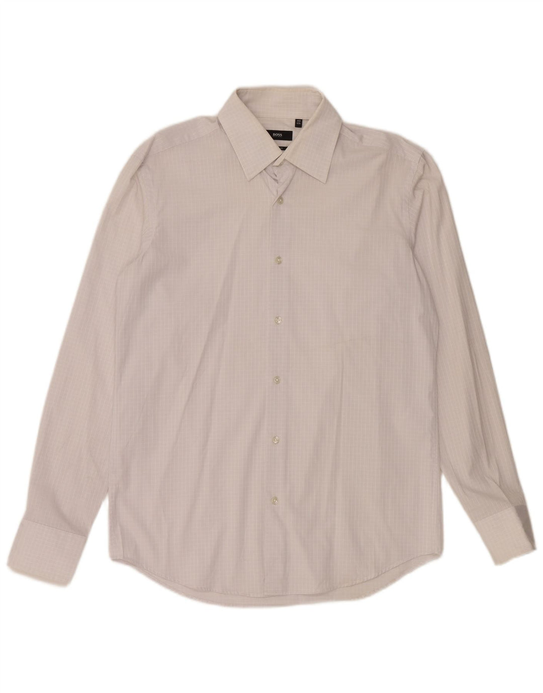 Camicia HUGO BOSS da uomo vestibilità regolare taglia 40 15 3/4 percalle bianco medio