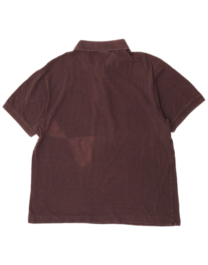 Polo da uomo Lacoste taglia 6 XL in cotone marrone