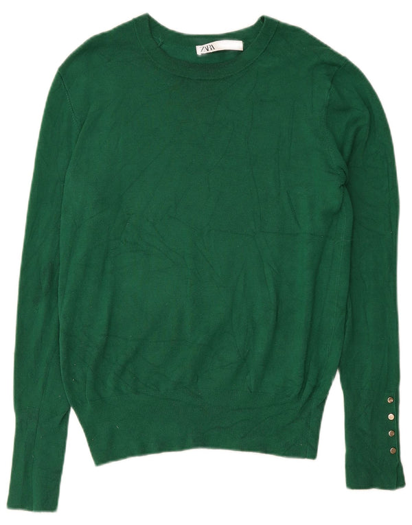 Maglione maglione con scollo a barca da donna Zara UK 18 XL verde