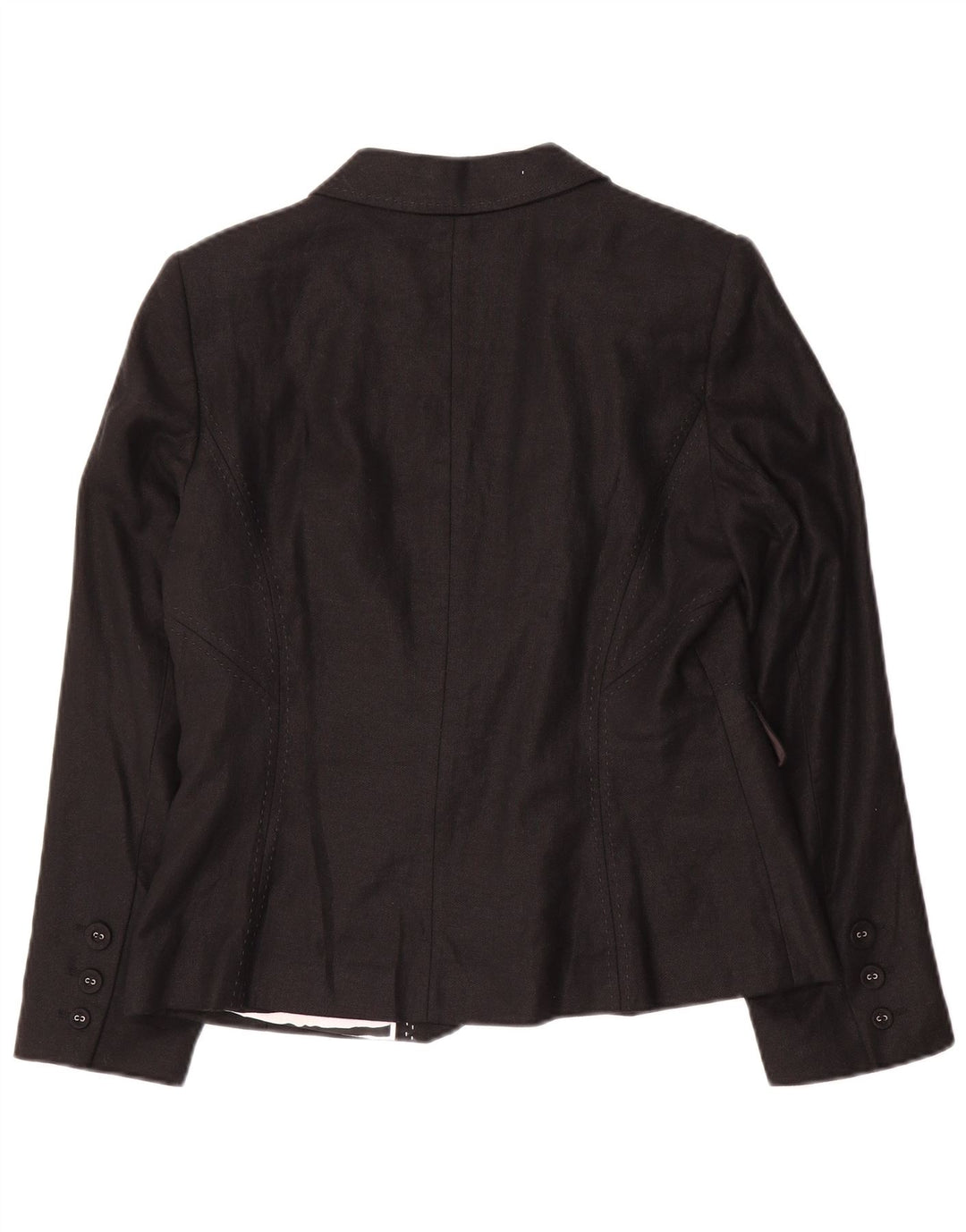 Giacca blazer a 3 bottoni Marks & Spencer da donna UK 14 lino medio nero