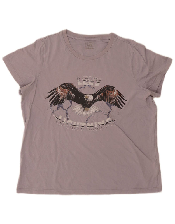 Lee T-shirt grafica da uomo con vestibilità regolare, XL, in cotone viola