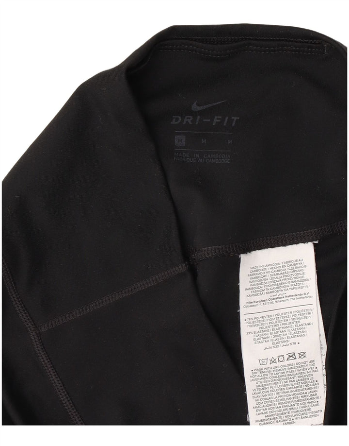 Leggings Nike Dri Fit Capri da donna UK 12 medio nero poliestere