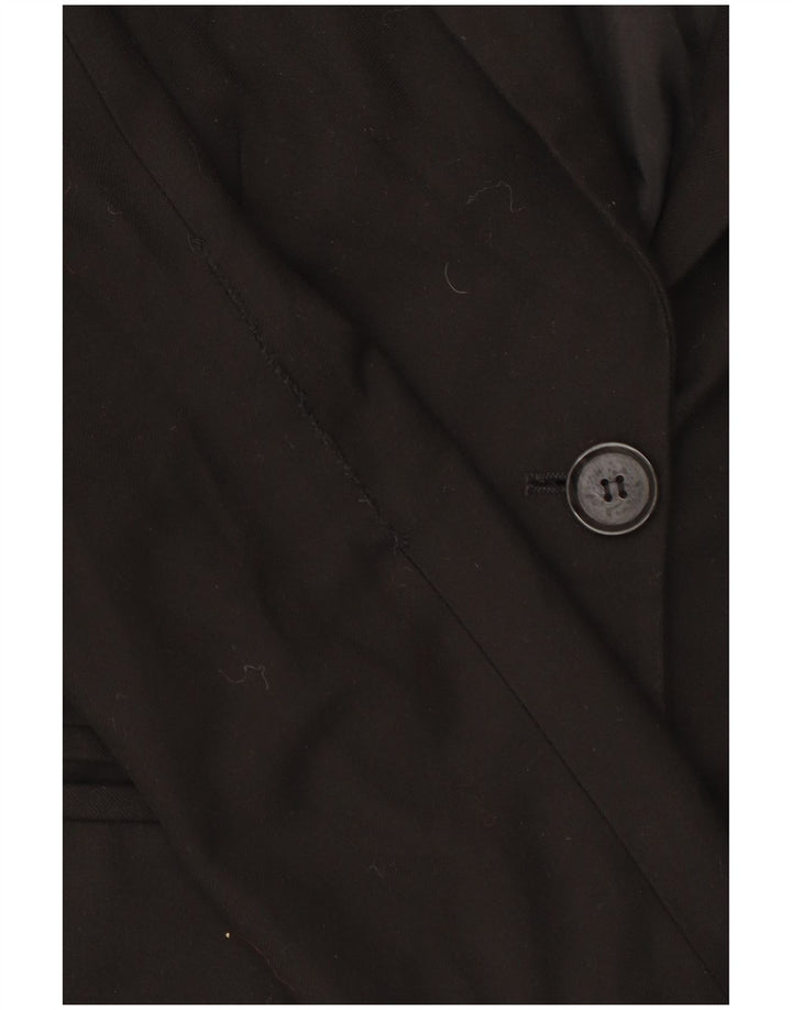 Giacca Blazer a 2 Bottoni da Donna Benetton IT 42 Medio Nero Poliestere