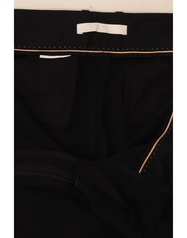 Pantaloni da abito dritti da donna Hugo Boss W34 L30 neri