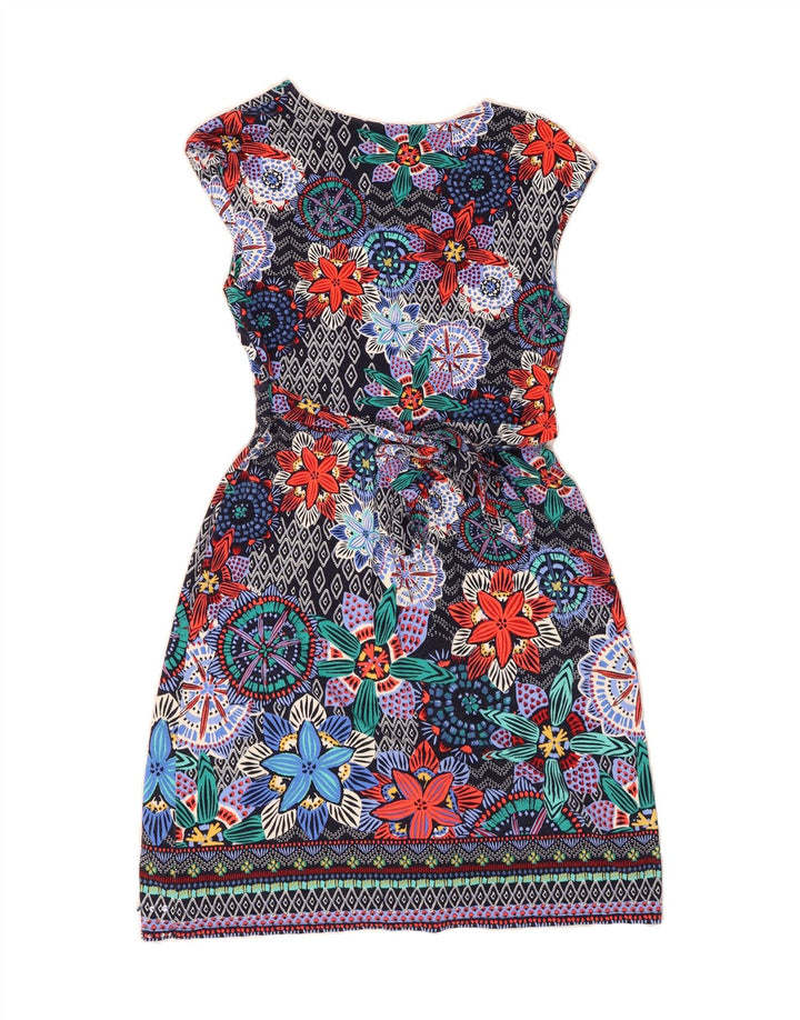 MONSOON Womens A-Line Dress UK 12 Medium Multicoloured Floral Viscose Vintage Monsoon and Second-Hand Monsoon from Messina Hembry 
