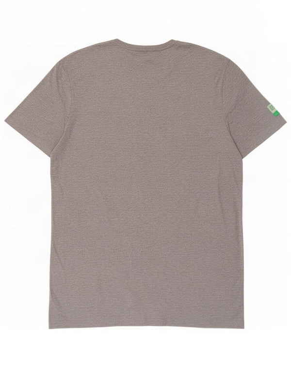 T-shirt grafica da uomo Benetton Peanuts Top in cotone chiazzato grigio medio