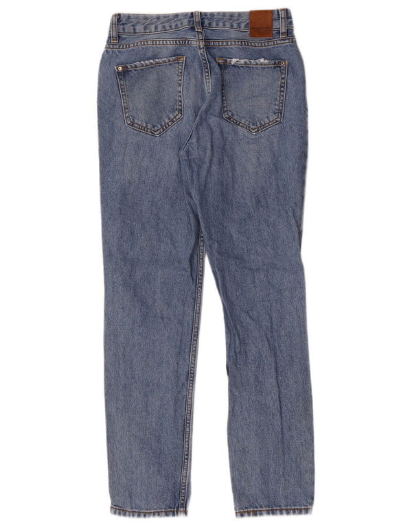 Jeans dritti effetto invecchiato da donna Zara EU 34 2XS W24 L28 cotone blu