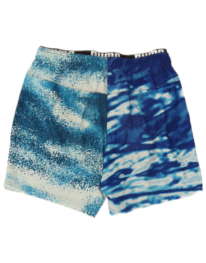 Pantaloncini da bagno da uomo Puma Blu medio in poliestere tie-dye