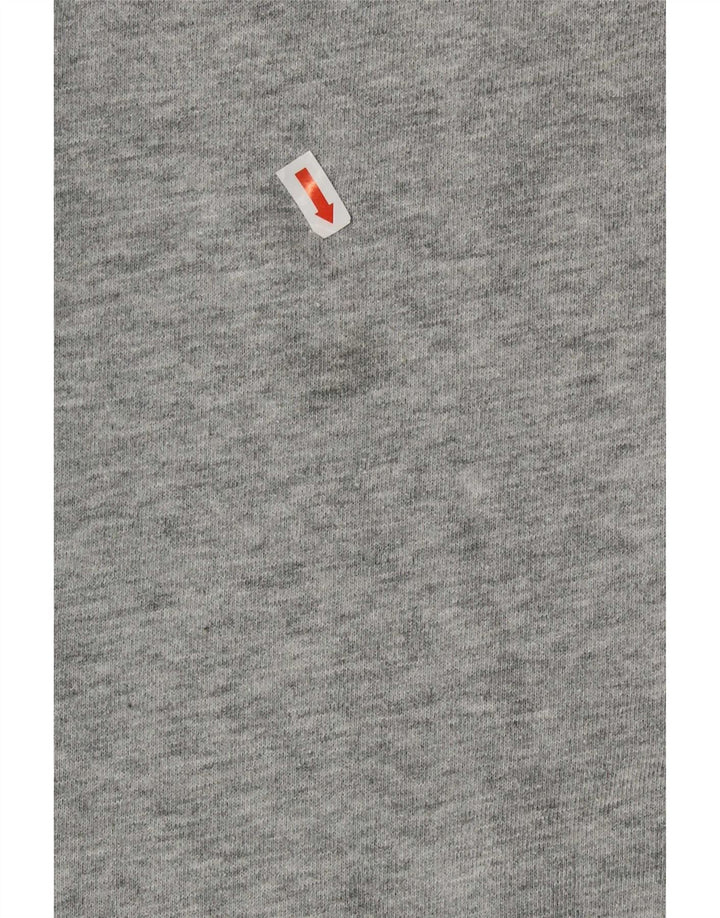 Gap Felpa con grafica da donna Maglione UK 16 Grande cotone chiazzato grigio
