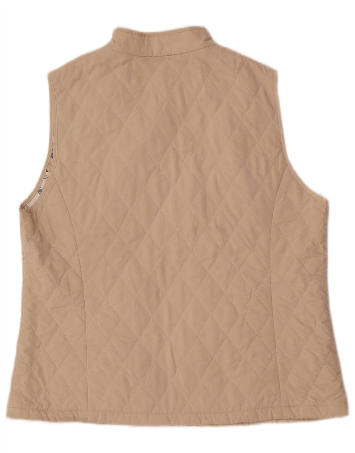 Gilet trapuntato da donna Marks & Spencer UK 16 grande Beige