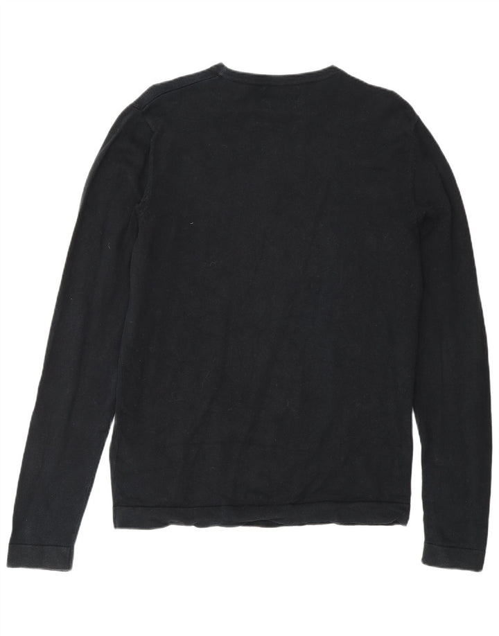 Maglione maglione girocollo da uomo Jack & Jones piccolo cotone nero