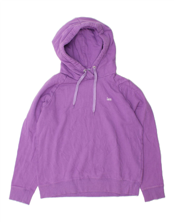 LEE Womens Hoodie Jumper UK 14 Medium Purple Cotton Vintage Lee and Second-Hand Lee from Messina Hembry 