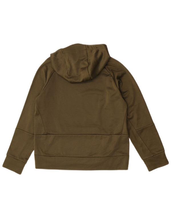 Felpa con cappuccio grafica Nike Dri Fit da ragazzo, 12-13 anni, grande, poliestere kaki