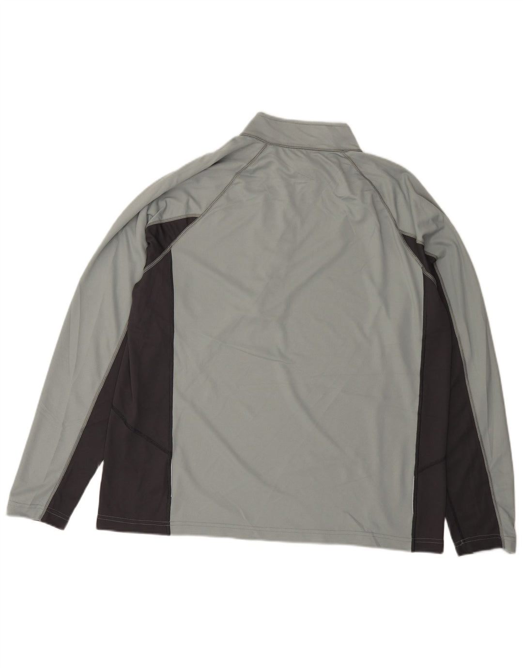 L.L.Bean Maglia da tuta da uomo con zip e collo in poliestere XL grigio a blocchi di colore