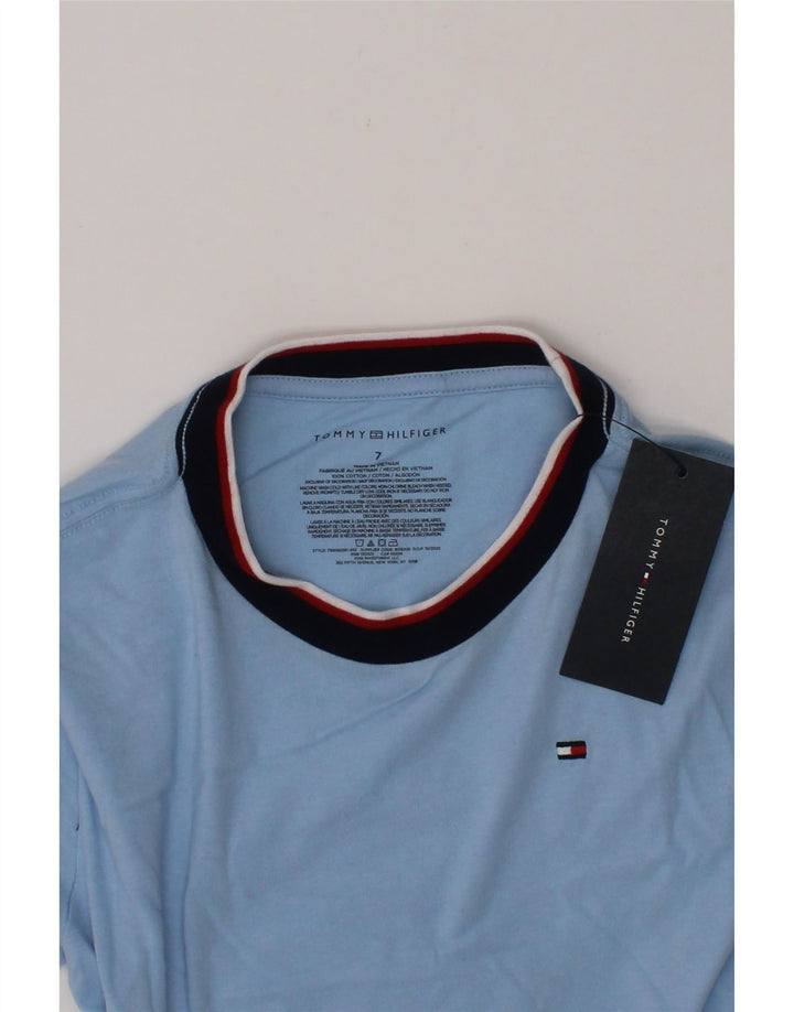 TOMMY HILFIGER Boys T-Shirt Top 6-7 Years Blue Cotton Vintage Tommy Hilfiger and Second-Hand Tommy Hilfiger from Messina Hembry 