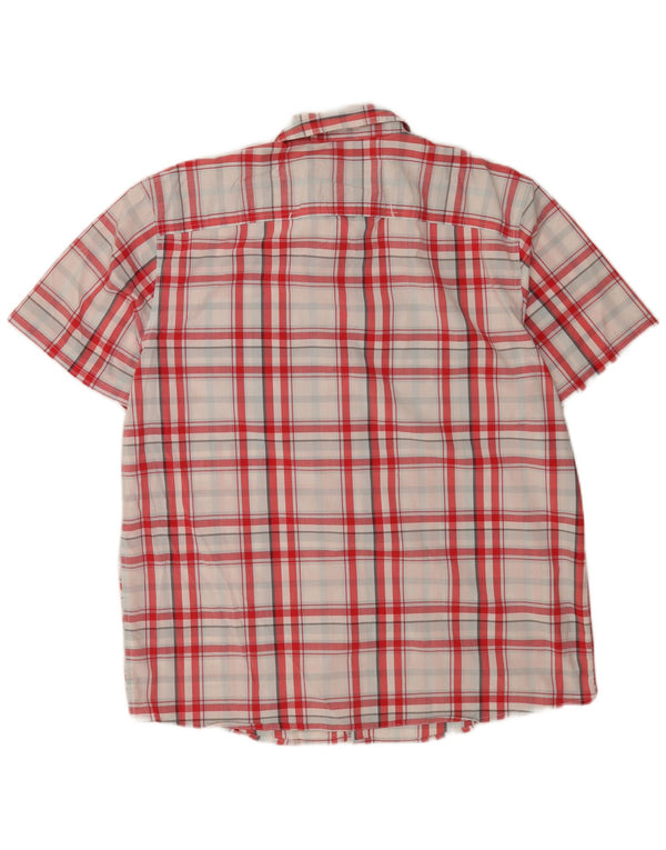 Camicia Wrangler da uomo a maniche corte vestibilità regolare XL in cotone a quadri rossi